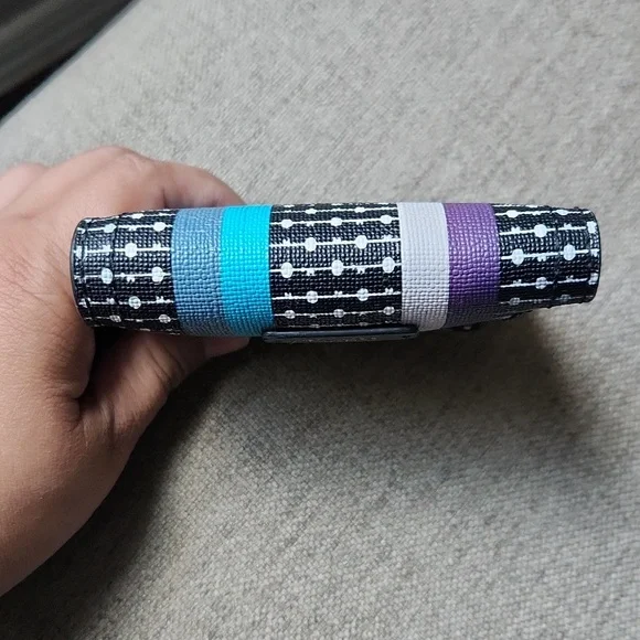 Fossil Wallet blue purple stripes - Picture 3 of 5